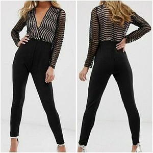 nasty gal sequin jumpsuit